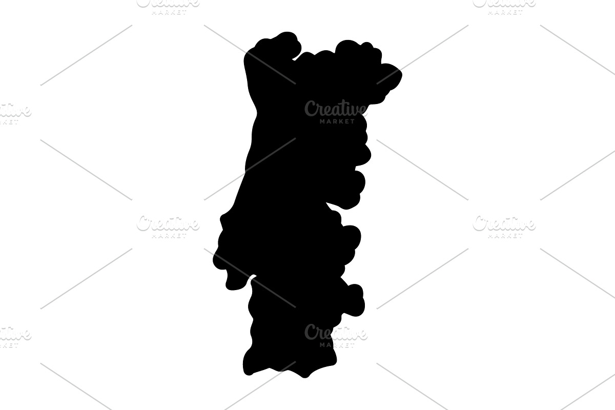 Portuguese continent solid icon, a Solid Icon by Creative priyanka