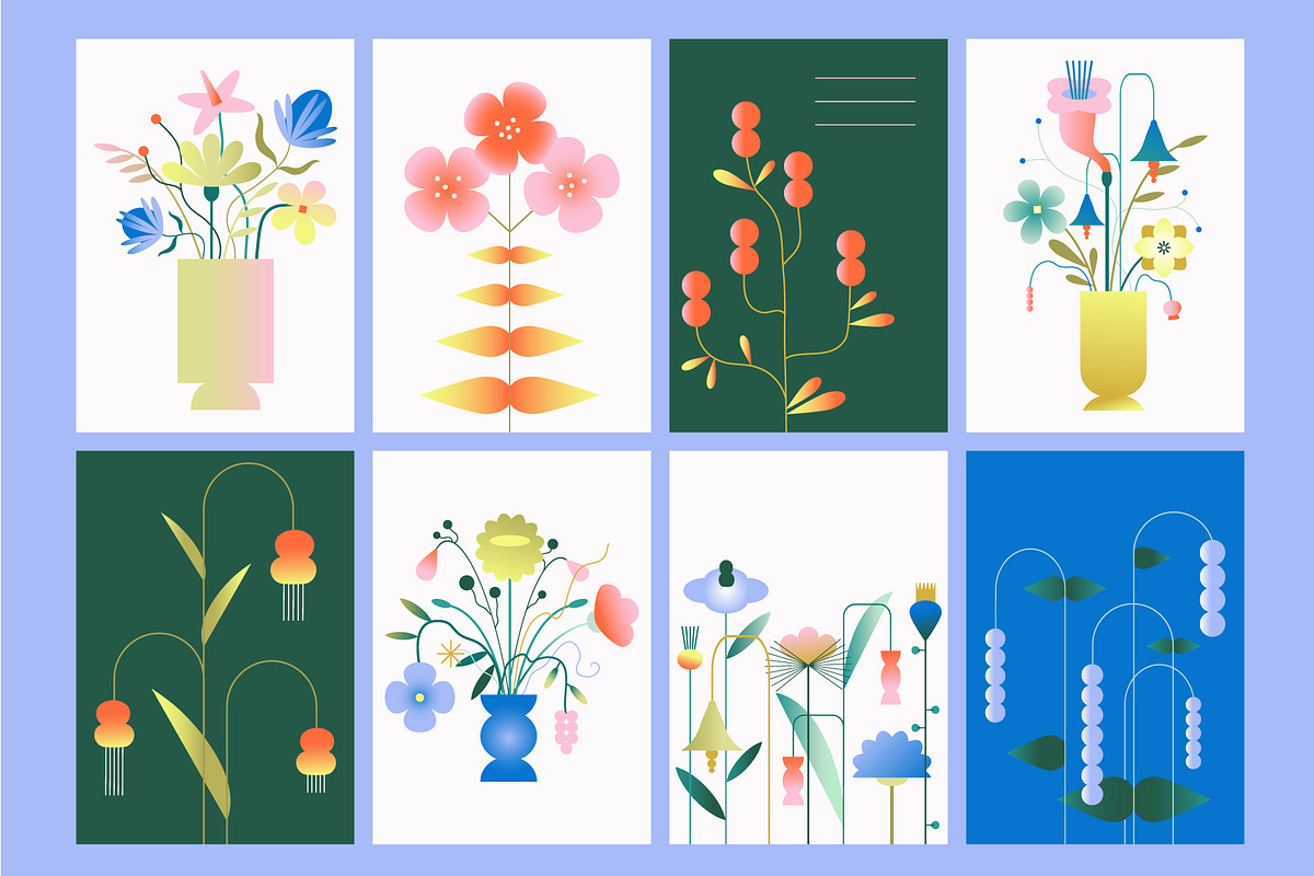 Gradient Flowers: posters, elements, an Object Graphic by Lena Nikolaeva (Photo 14 of 17)