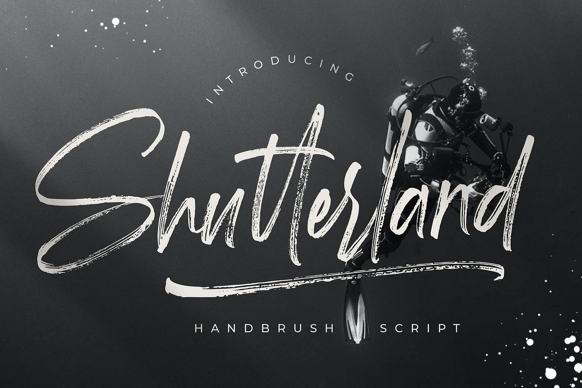 Shutterland Handbrush Script, a Script Font by Creatype Studio (Photo 1 of 9)