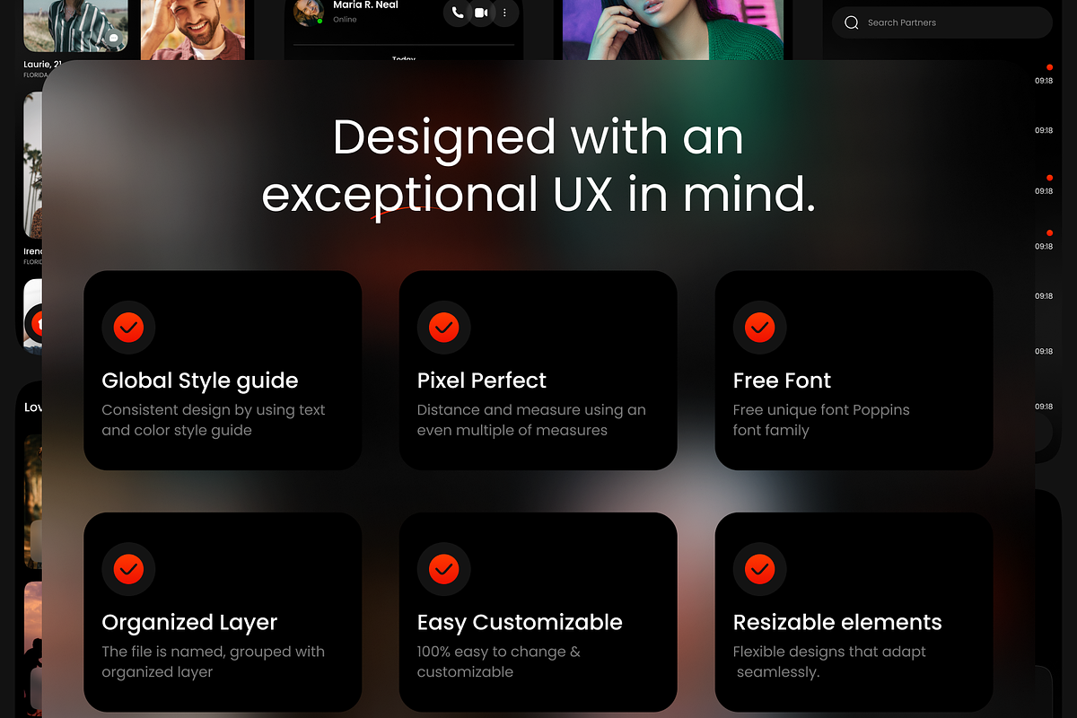 LoveAffection: Dating App UI kit, an UI Kit Template by Fluttertop (Photo 3 of 8)