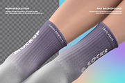7 Medium Socks Mockup Female Leg, a Bottom Mockup by Grow Design Craft Studio (Thumbnail 6 of 7)