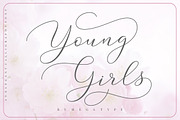 Young Girls Script, a Script Font by Megatype (Thumbnail 1 of 7)