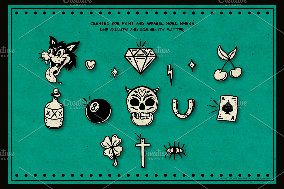 Bar Napkin Doodles – Vector Art, an Object Illustration by Fuzzy Poet by DG2 (Photo 2 of 3)