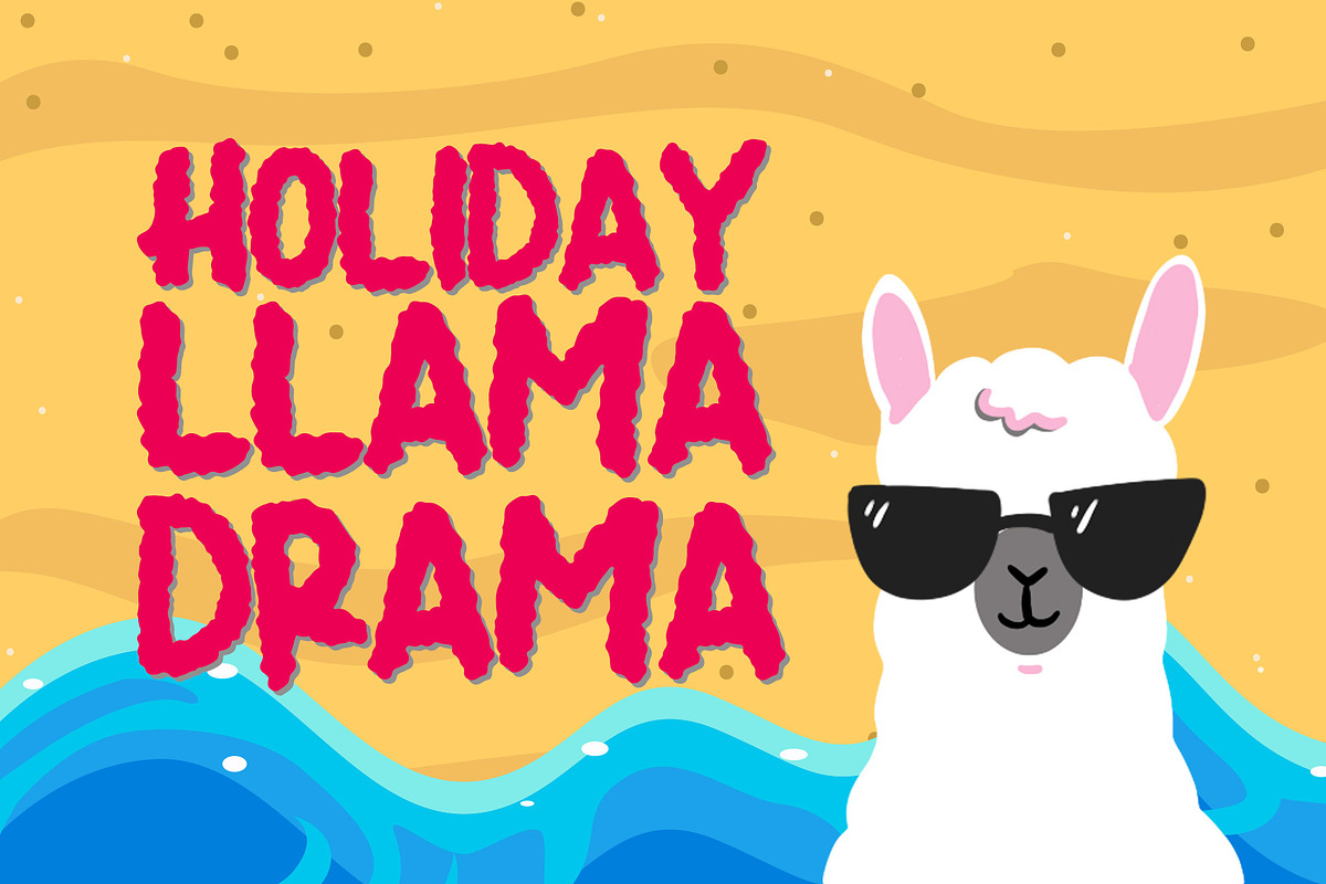 Summer Llama - Extra Llama Drawing preview 6