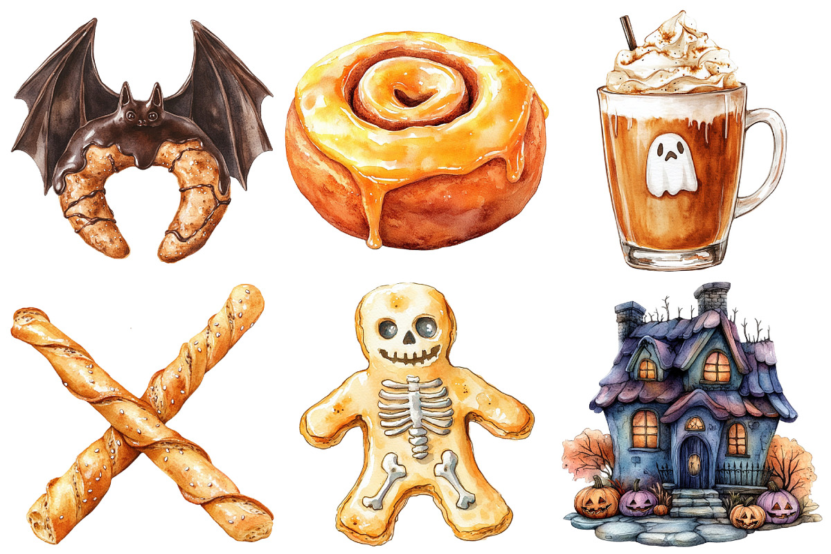 Whimsy Halloween Bakery Clipart, an Illustration by Pixels.Craft (Photo 3 of 7)