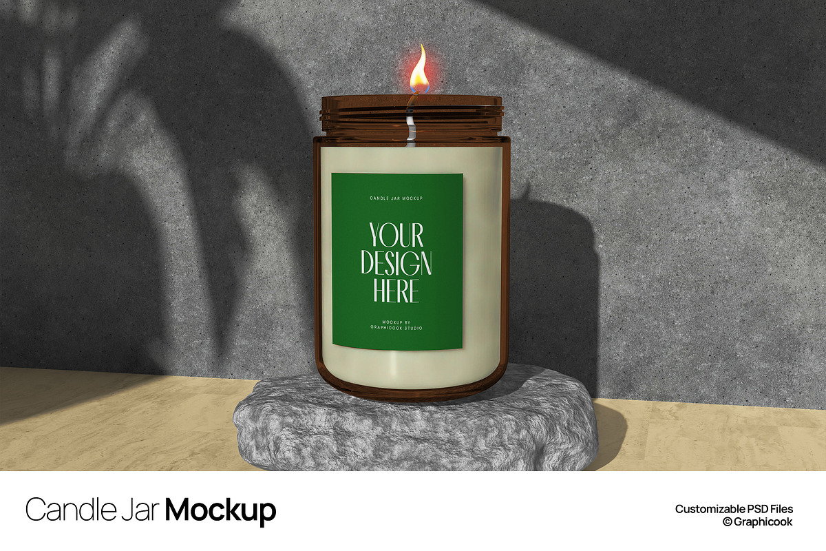 Candle Jar Mockup, a Cups & Container Mockup by graphicook (Photo 1 of 4)