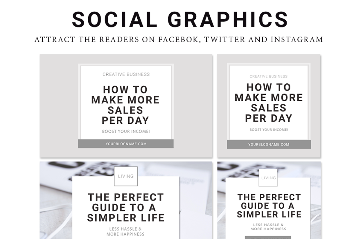 Minimalist Blog + Social Graphics, a Templates & Theme by October Studio (Photo 4 of 4)