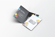 Vertical Folded Business Card Mockup, an Advertising Mockup by DesignRushMarket (Thumbnail 1 of 6)