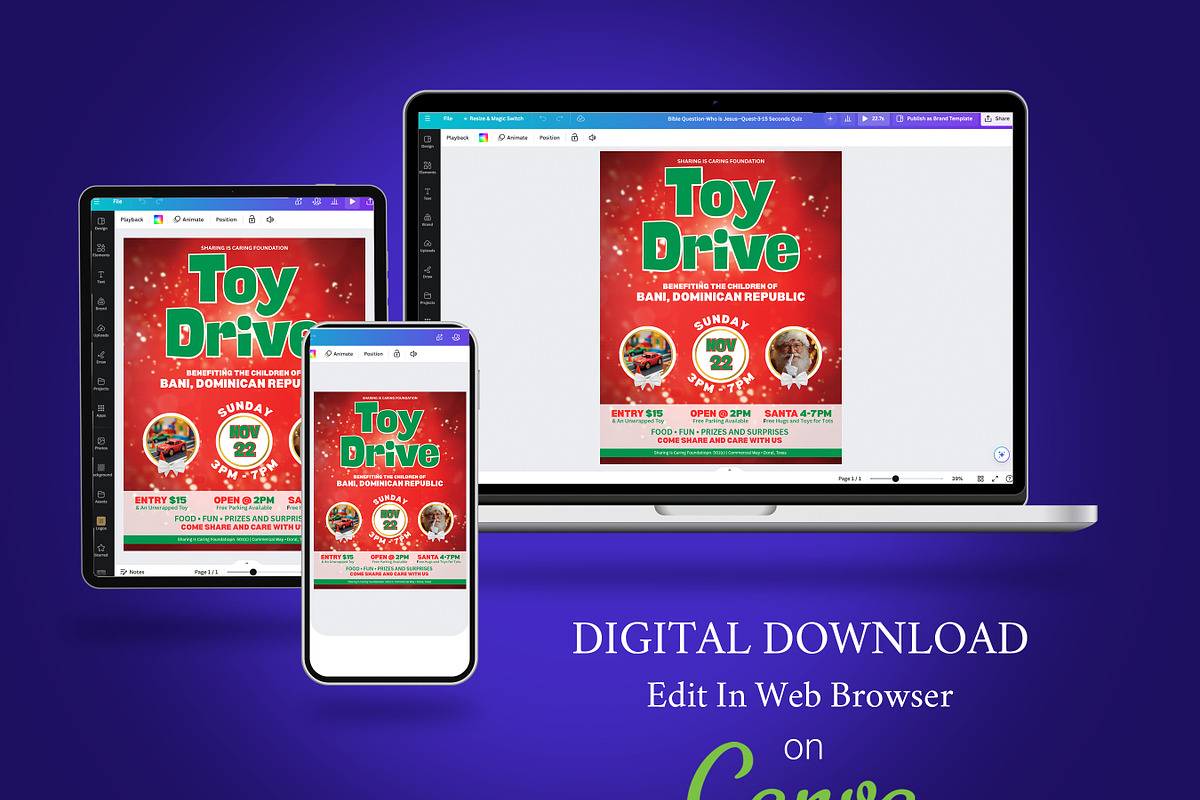Christmas Toy Drive Flyer Template preview 6