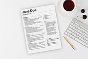 Clean Lines Modern Resume Template, a Resume Template by Helen Thompson Design (Thumbnail 2 of 2)