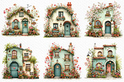 Whimsical Spring House Clipart, an Illustration by Craft Nest (Thumbnail 5 of 11)