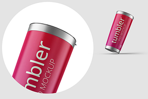 Stainless Thermos Tumbler Mockup