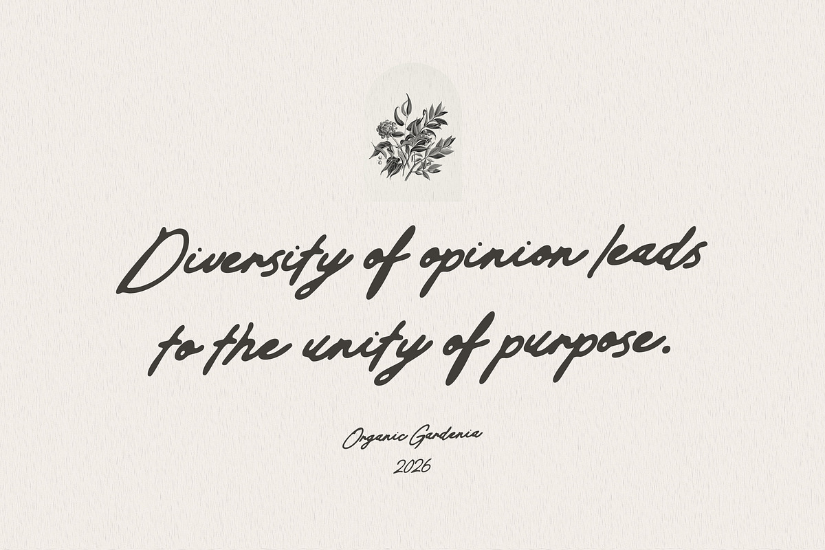 Organic Gardenia - Old Handwritten, a Handwritten Font by Mahesans Co (Photo 5 of 10)