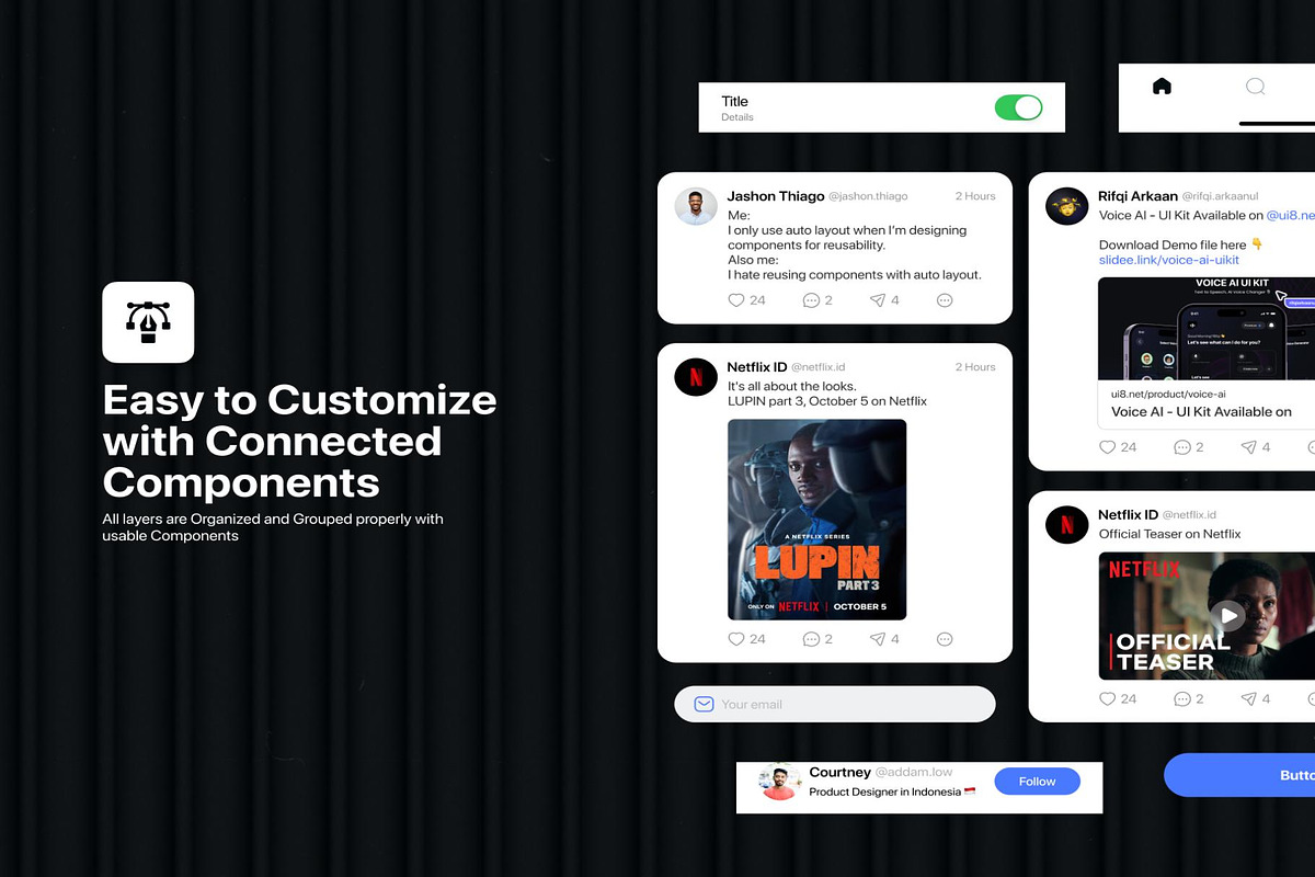 Slidee - Community App UI Kit, an UI Kit Template by Lumina_ui_ux202 (Photo 3 of 6)
