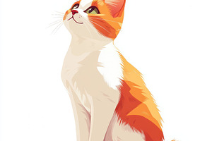 Adorable Orange and White Kitten Loo, an Animal Photo by Pixeness Studio