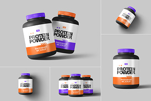 Protein Powder Jar Mockups