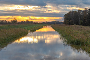 a river in an autumn forest among fields, a Photo by Pictures for you!!!!!!!!!