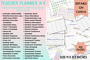 Teacher Planner #4 - Canva template, a Templates & Theme by Adalin Shop (Thumbnail 1 of 14)