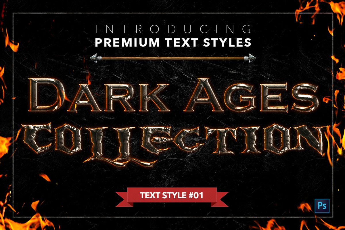 Dark Ages #2 - Text Styles, a Layer Style Add-On by Jonas Stensgaard (Photo 2 of 28)