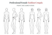 Female Fashion Croquis Flat Shoes, a Person Illustration by Shorena Fashion Draws (Thumbnail 2 of 8)