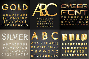 Vector Set Of Elegant Letters