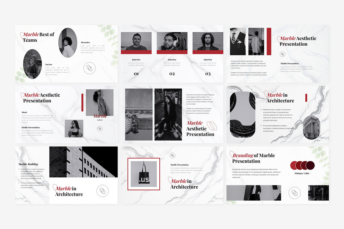 Marble Powerpoint Template, a Presentation Template by Eklip Studio (Photo 2 of 6)