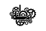 Gear & Cogwheel Silhouette Vector Bu, an Illustration by jahid234 (Thumbnail 22 of 51)