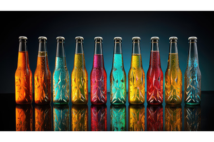 display 3d beer bottle ai generated, a Background Photo by pikepicture