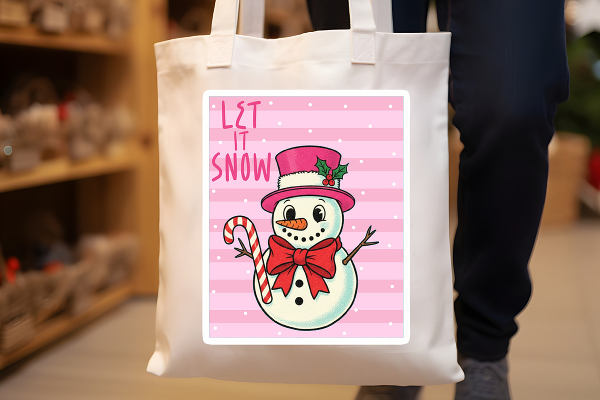Christmas Wall Art Let It Snow Png, an Illustration by SinaCreation (Photo 3 of 7)