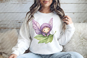 Watercolor Magical Garden Purple png, an Illustration by Watercolor design (Thumbnail 8 of 13)