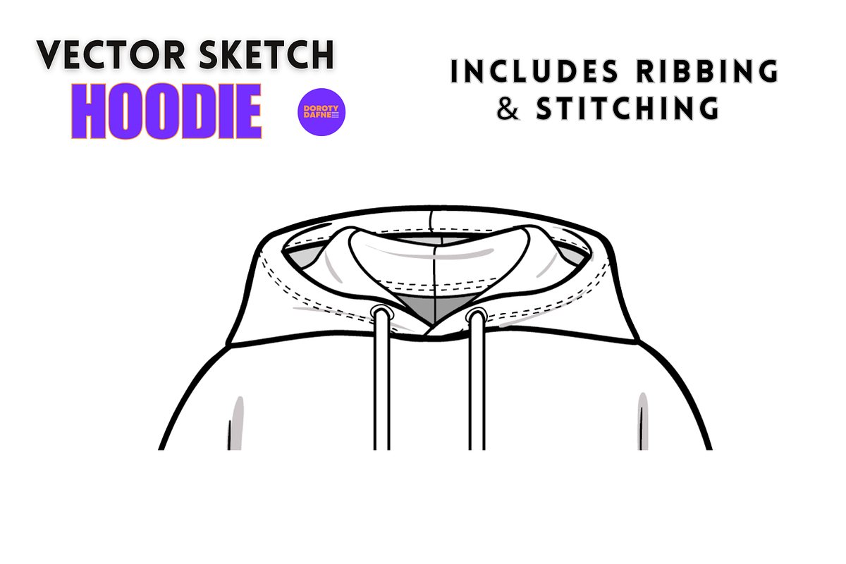 Raw Hedge Hoodie, an Apparel Mockup by Doroty Dafne Designs (Photo 4 of 7)