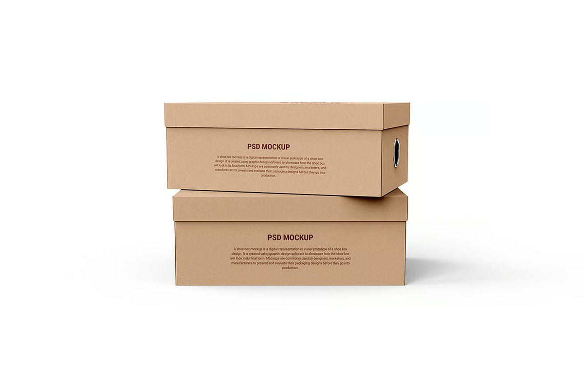 Kraft shoe box mockup, a Packaging Mockup by zphotographystudio (Photo 4 of 11)