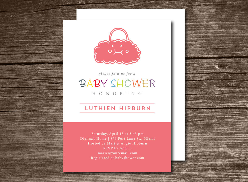 Baby Shower Invitation bag, an Invitation Template by aticnomar