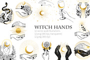 Witch hands, an Illustration by Nadia Murash (Thumbnail 1 of 3)