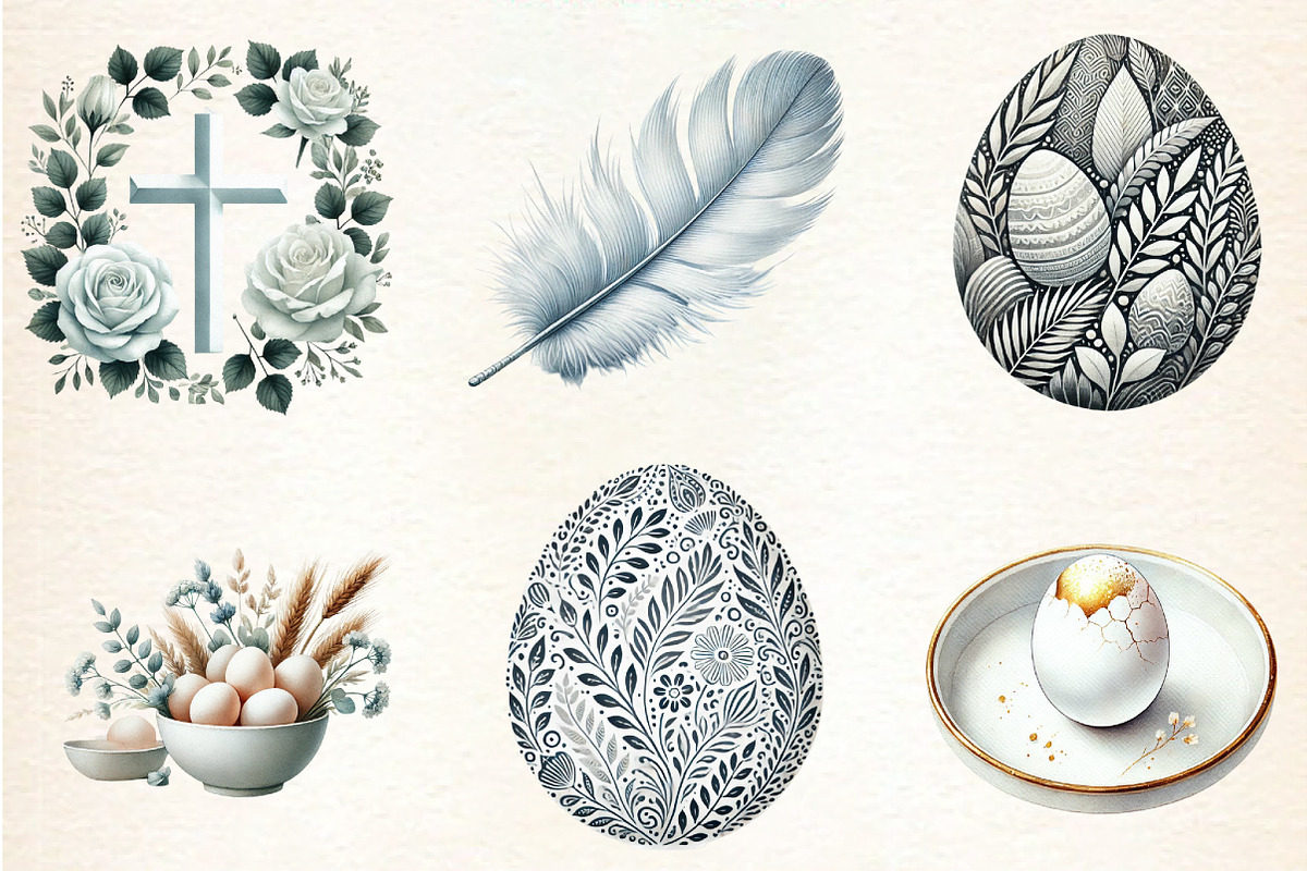 Neutral White Easter, an Illustration by DreamArtGraphic (Photo 3 of 5)