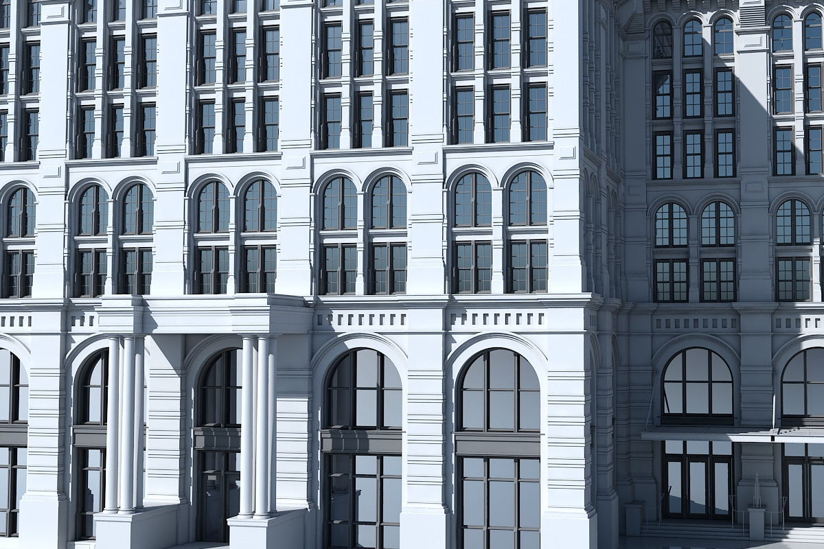 Commercial Building Facade 21, an Architecture 3D Model by Giimann (Photo 3 of 15)
