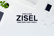 Zisel Sans Fonts Family Set, a Sans Serif Font by Creativetacos (Thumbnail 1 of 5)