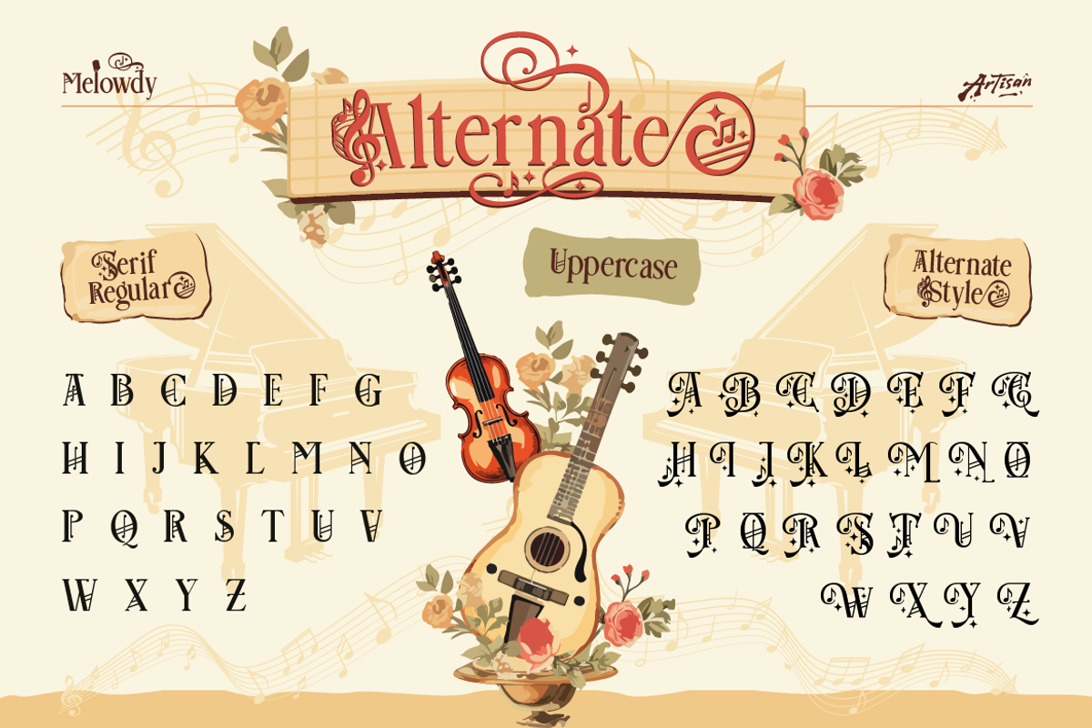 Melowdy, a Serif Font by Artisan Themes (Photo 4 of 11)