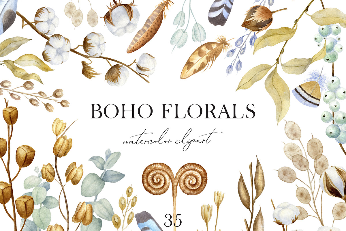 Bouquet of memories. Watercolor, an Object Graphic by Watercolor Clipart (Photo 1 of 6)