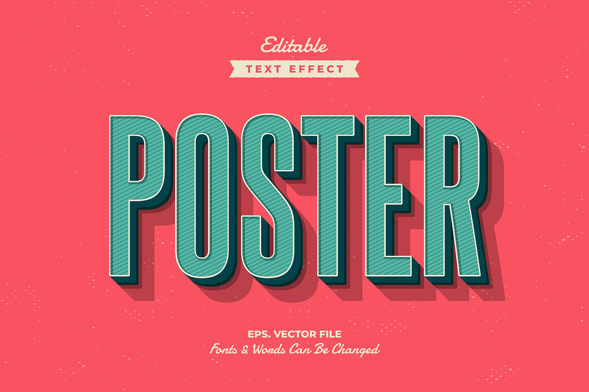 Vintage Retro Poster Text Effect, a Layer Style Add-On by zdson (Photo 1 of 2)
