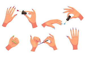 Manicure hands design element