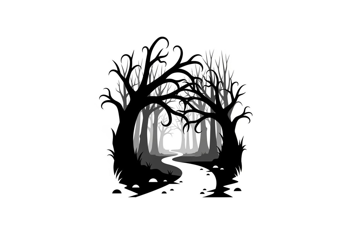 Dark Halloween Forest Design, a Graphic by BIPLOB EXPERT (Photo 5 of 13)