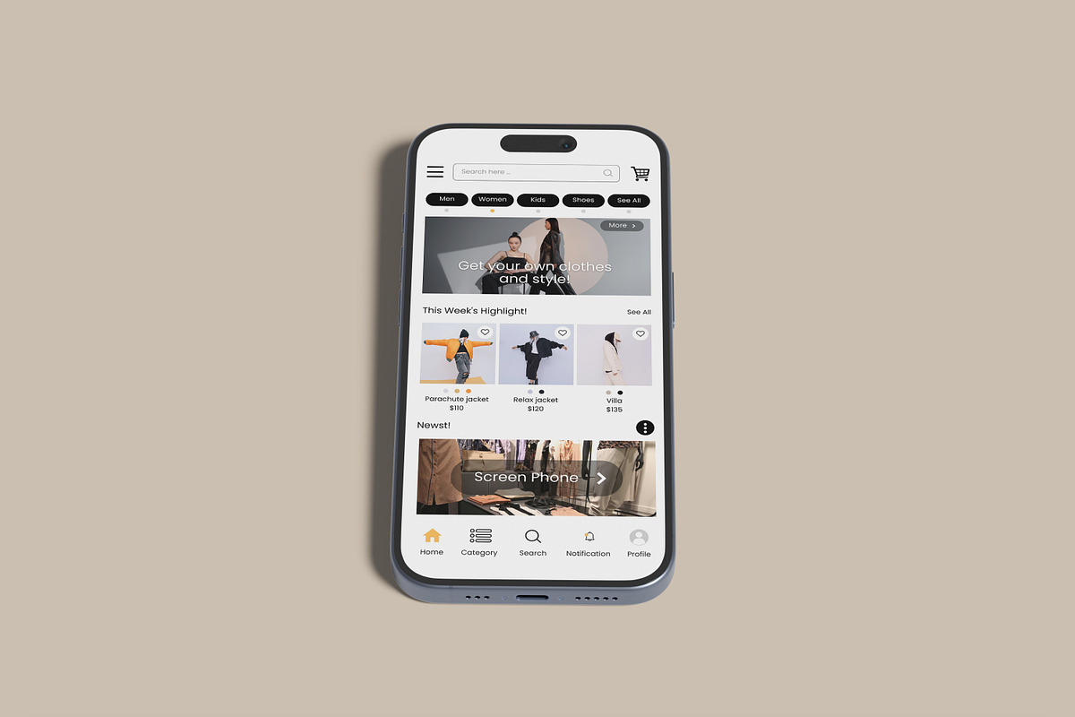 Phone Screen Mockup, an iPhone Mockup by rizalamora (Photo 2 of 11)