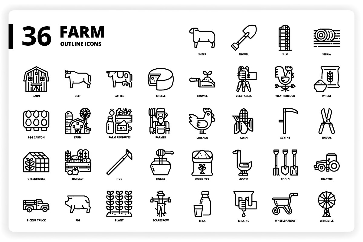 3,600 Icons x3 Styles, an Outline Icon by monkik (Photo 125 of 299)
