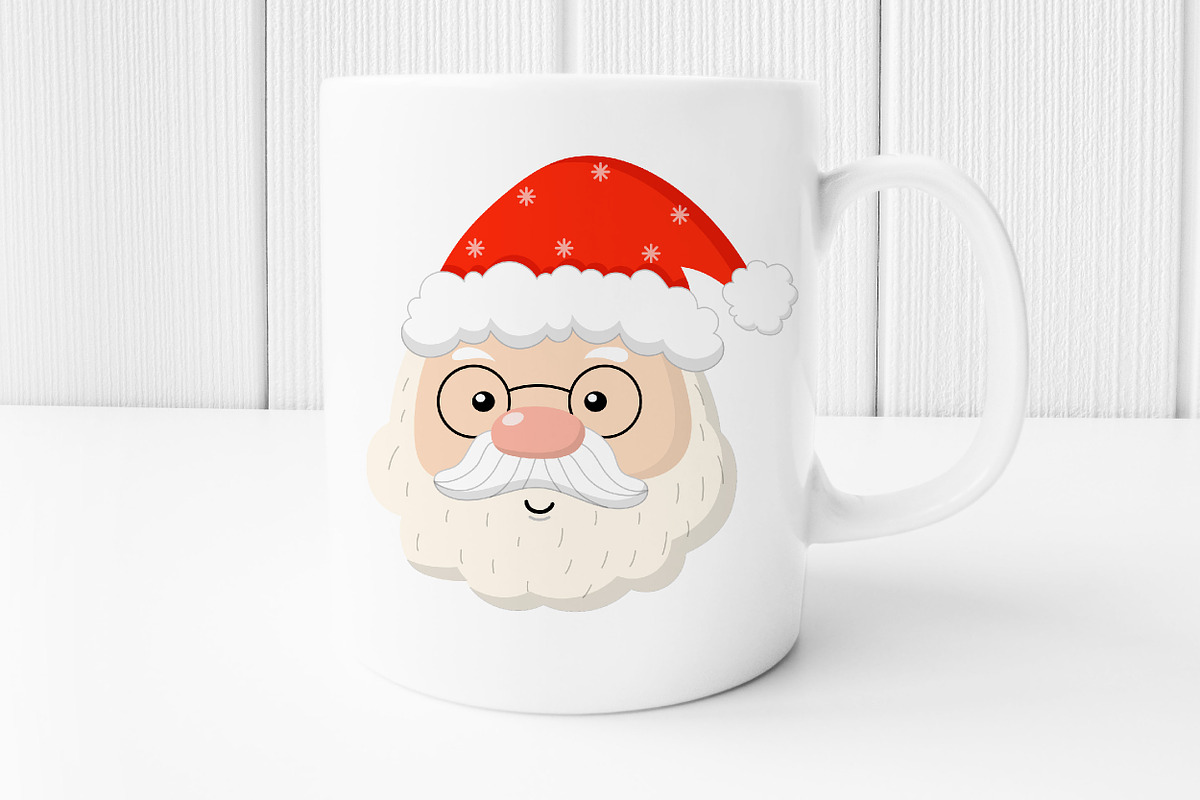Santa Claus Flat Clipart, Xmas, a Decorative Illustration by Noey smiley (Photo 4 of 5)