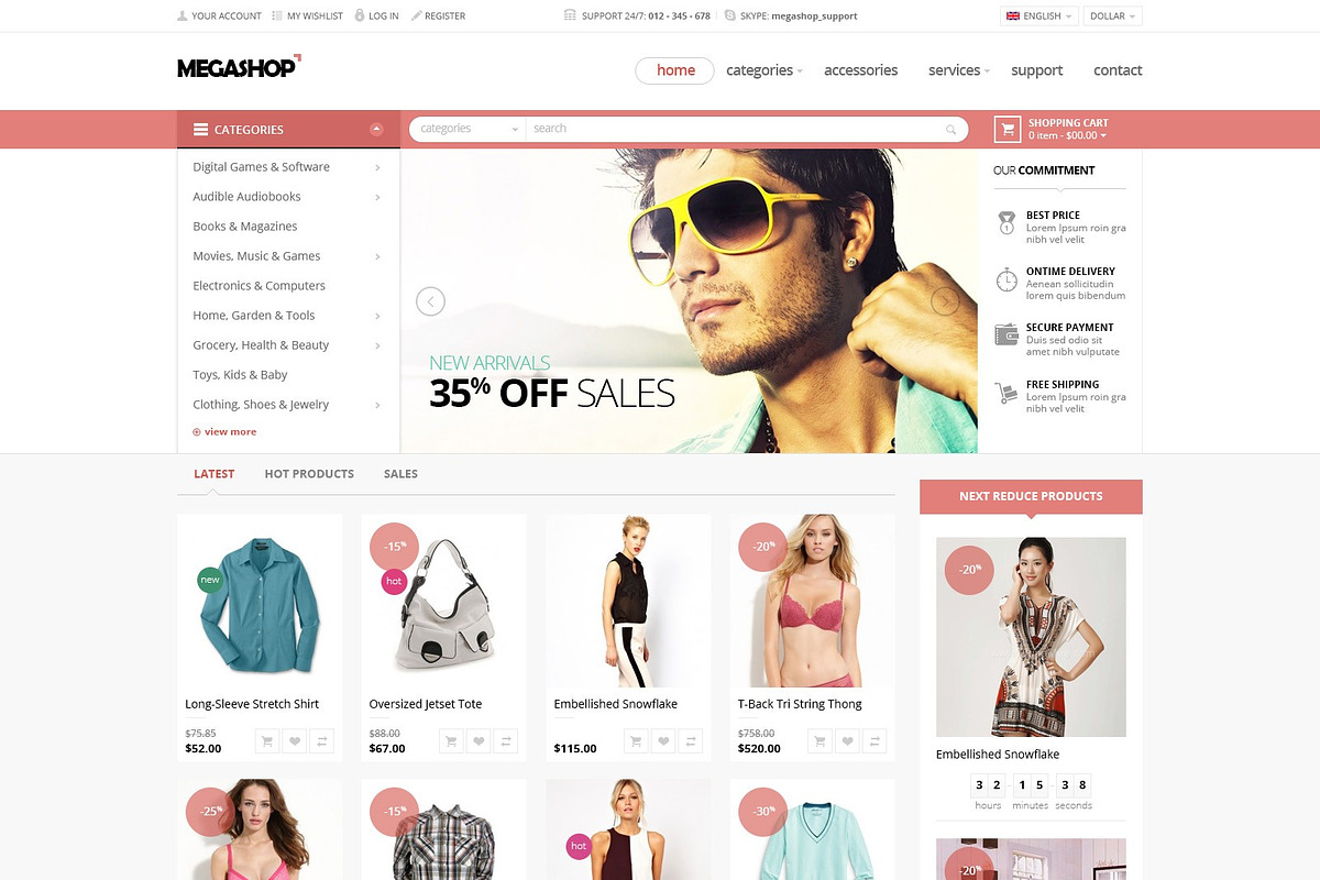 Megashop- multipurpose PSD template, a Websites & App Template by Puzzthemes