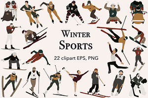Abstract Winter Sport Athlete