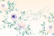 White Watercolor Florals & Bouqets, an Illustration by Feather Grace Designs (Thumbnail 2 of 14)
