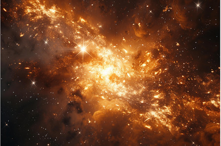 Explosive Space big bang. Generate, an Abstract Photo by Ylivdesign