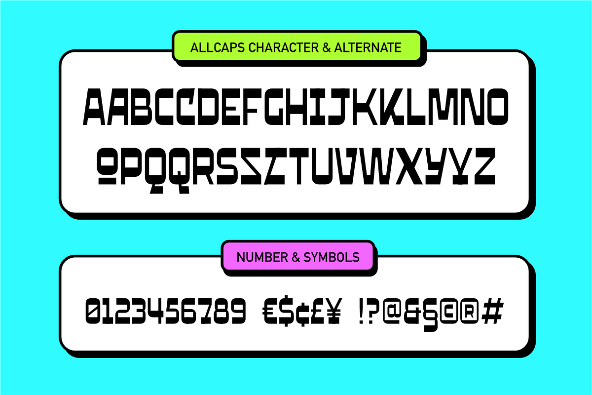 SQUICKY - Retro & Funky Display Font, a Sans Serif Font by Cruizy & Co (Photo 4 of 8)
